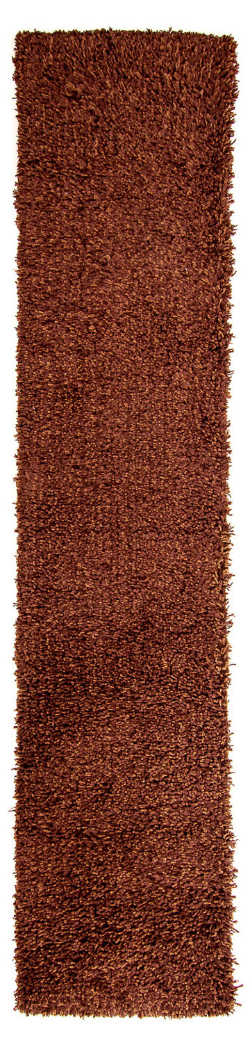 Tapis de couloir Tapis à poils longs - 304 x 65 cm - marron