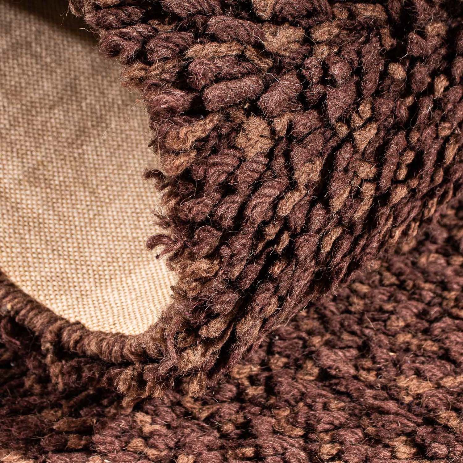 Tapis de couloir Tapis à poils longs - 304 x 65 cm - marron