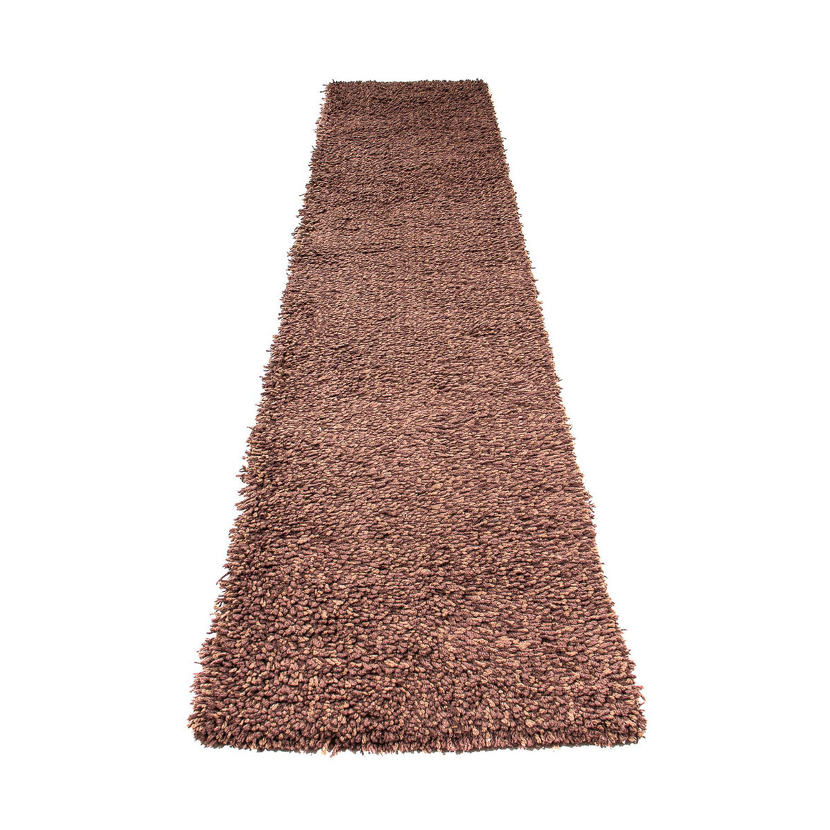 Tapis de couloir Tapis à poils longs - 304 x 65 cm - marron