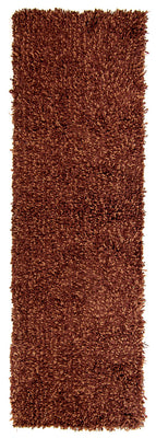 Tapis de couloir Tapis à poils longs - 205 x 64 cm - marron