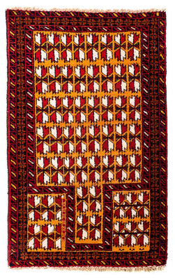 Tapis Belutsch - 129 x 75 cm - rouge foncé
