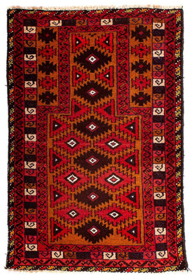 Tapis Belutsch - 125 x 80 cm - rouge foncé
