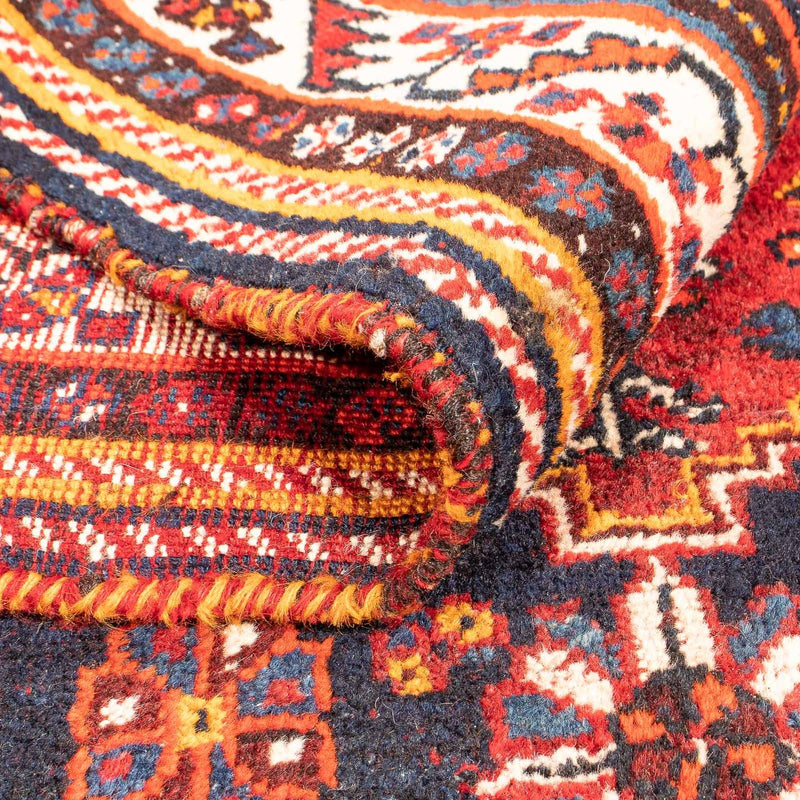 Tapis persan - Nomadic - 142 x 115 cm - rouge foncé
