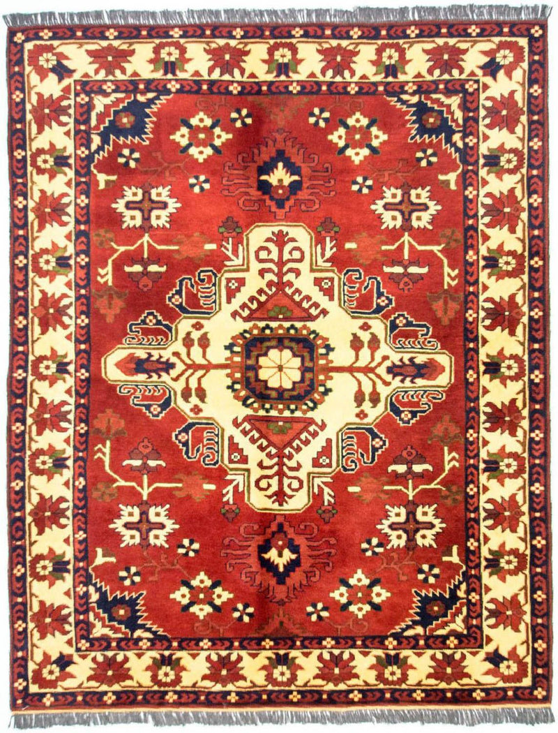 Tapis afghan - Hatschlu - 195 x 159 cm - rouille
