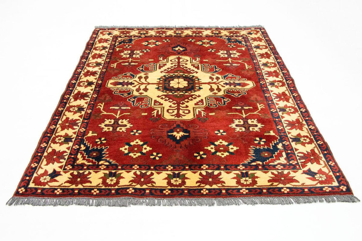 Tapis afghan - Hatschlu - 195 x 159 cm - rouille