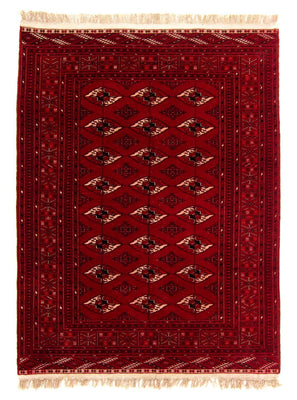Tapis Turkaman - 190 x 146 cm - rouge foncé