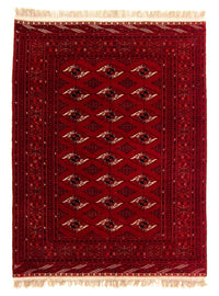 Tapis Turkaman - 190 x 146 cm - rouge foncé