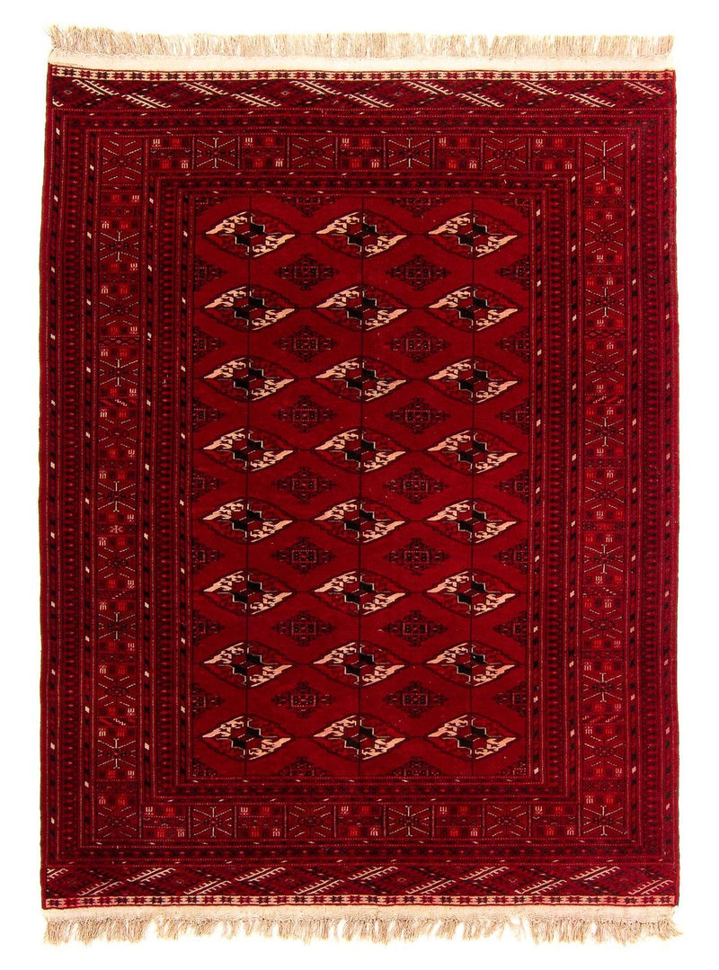 Tapis Turkaman - 190 x 146 cm - rouge foncé