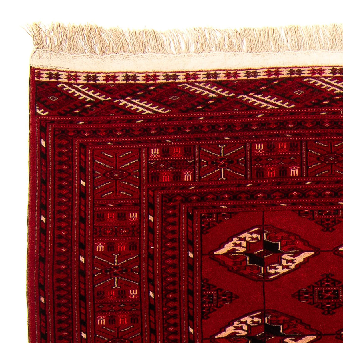 Tapis Turkaman - 190 x 146 cm - rouge foncé