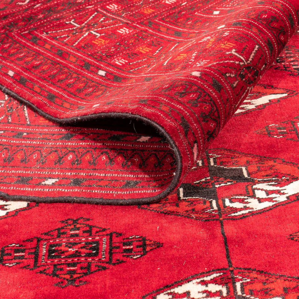 Tapis Turkaman - 190 x 146 cm - rouge foncé