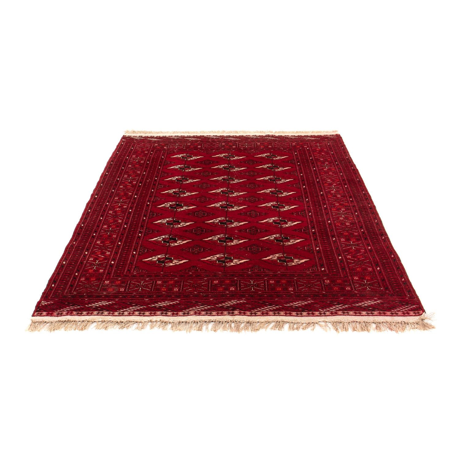 Tapis Turkaman - 190 x 146 cm - rouge foncé