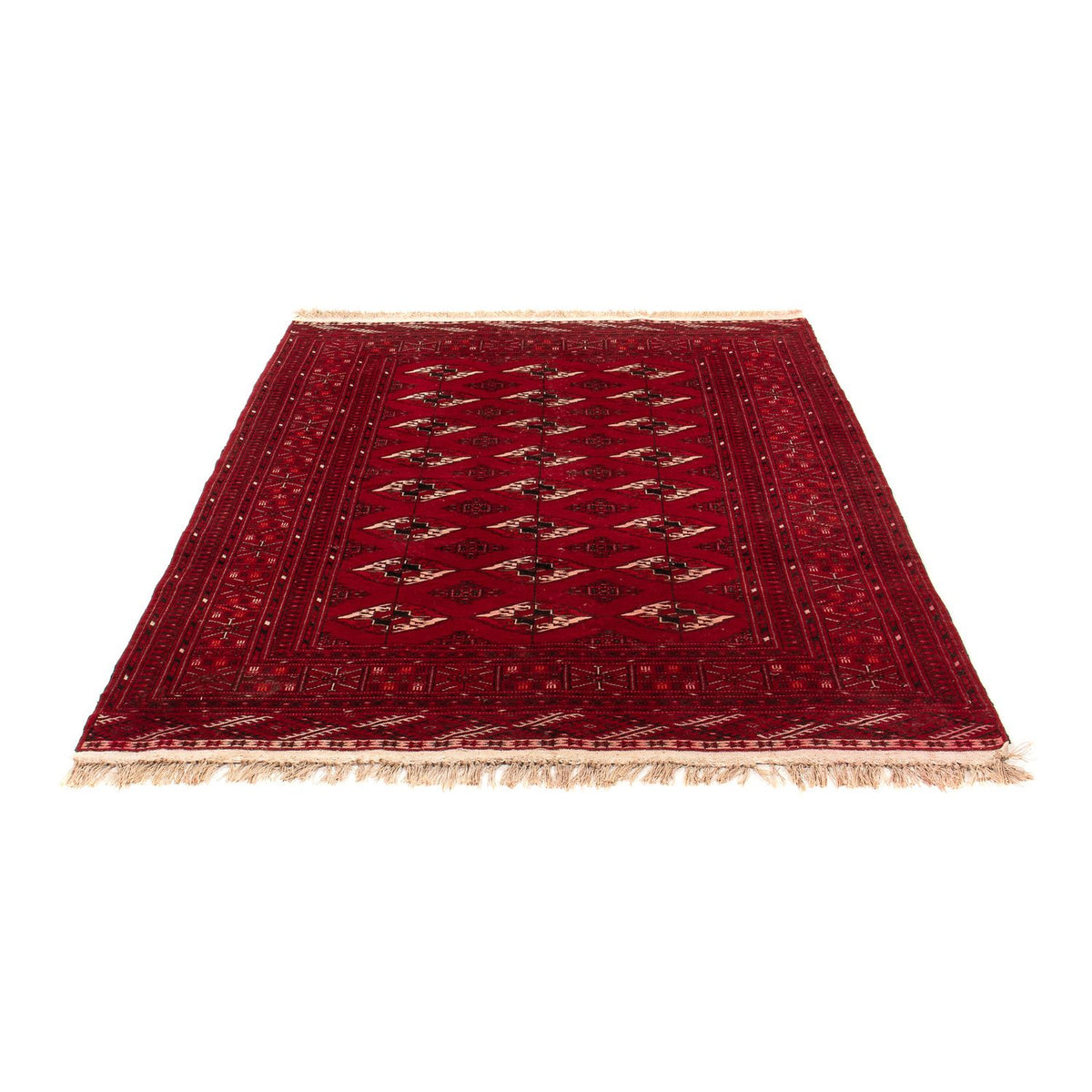 Tapis Turkaman - 190 x 146 cm - rouge foncé