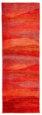 Tapis de couloir Tapis Gabbeh - Indus - 197 x 77 cm - rouge