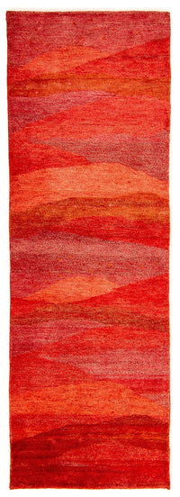 Tapis de couloir Tapis Gabbeh - Indus - 197 x 77 cm - rouge