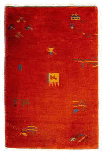 Tapis Gabbeh - Indus - 90 x 60 cm - rouge