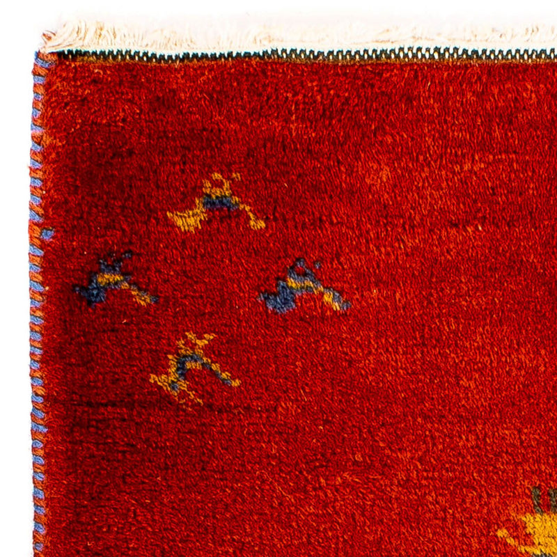 Tapis Gabbeh - Indus - 90 x 60 cm - rouge