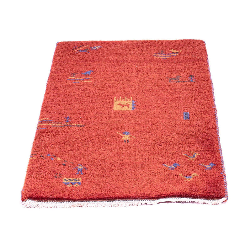 Tapis Gabbeh - Indus - 90 x 60 cm - rouge