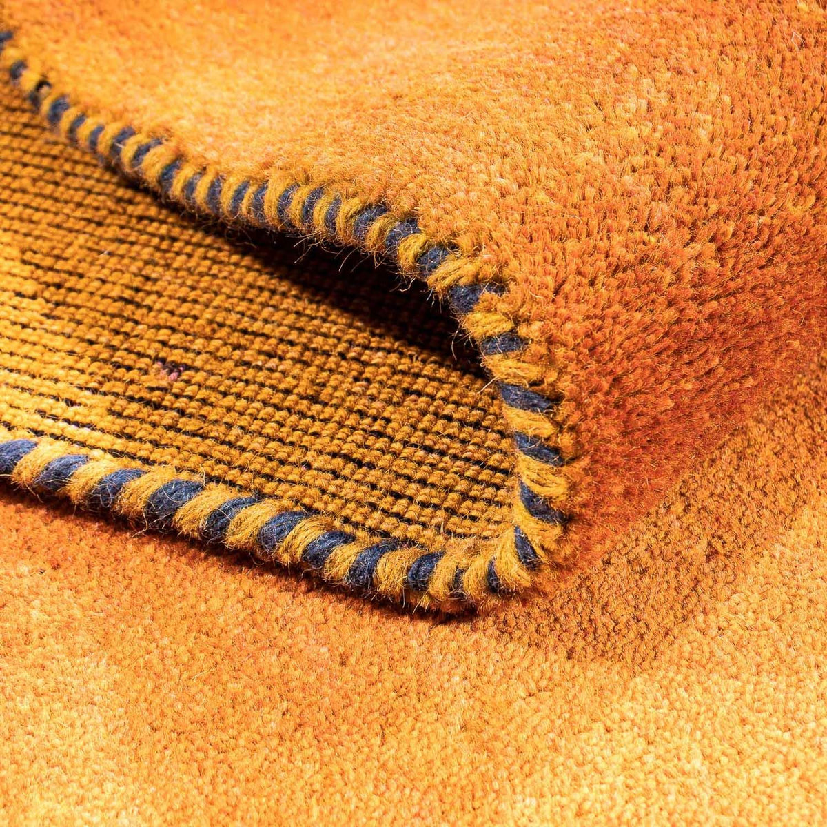 Tapis de couloir Tapis Gabbeh - Loribaft Persan - 395 x 80 cm - orange