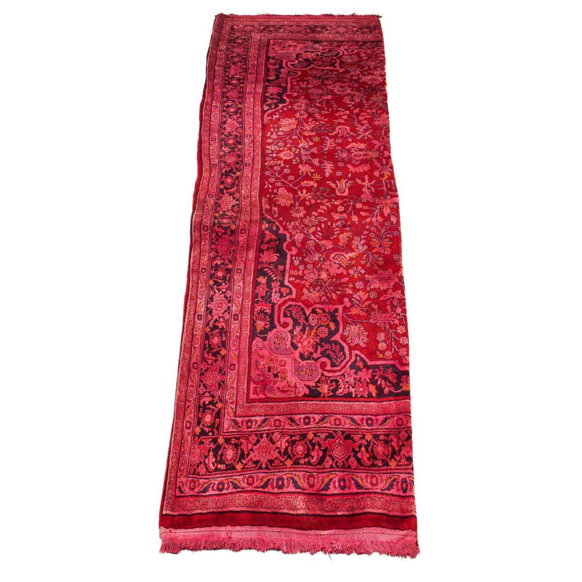 Tapis de couloir Tapis persan - Bidjar - 320 x 83 cm - rouge