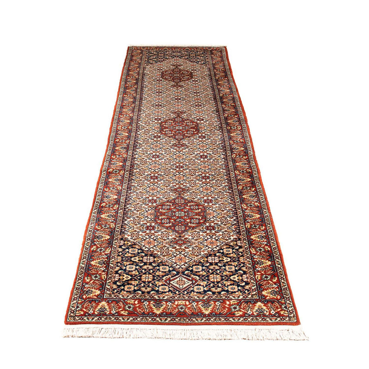 Tapis de couloir Tapis oriental - Bidjar - Indus - 340 x 77 cm - beige