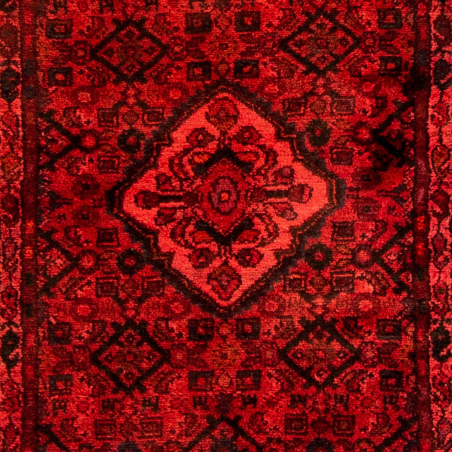 Tapis de couloir Tapis persan - Nomadic - 277 x 77 cm - rouge foncé