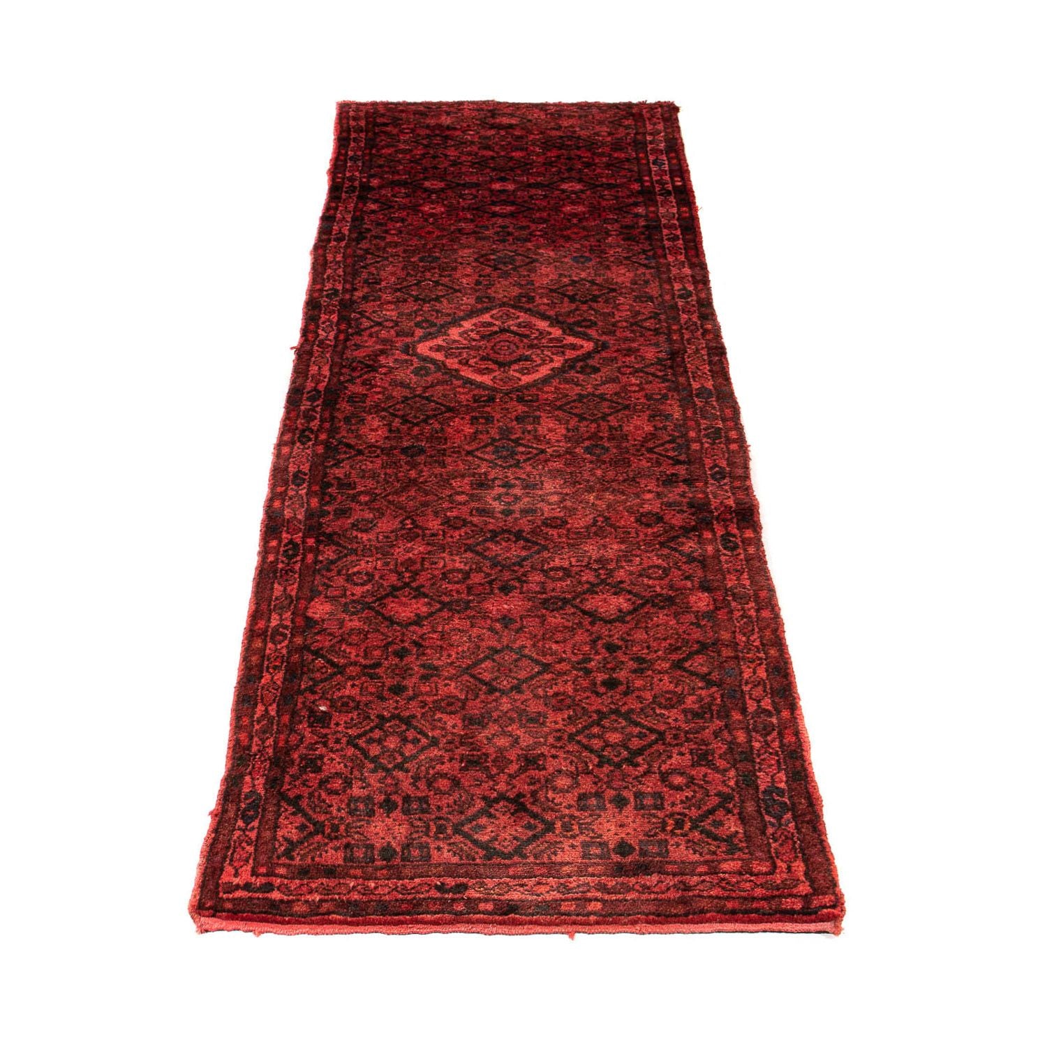 Tapis de couloir Tapis persan - Nomadic - 277 x 77 cm - rouge foncé