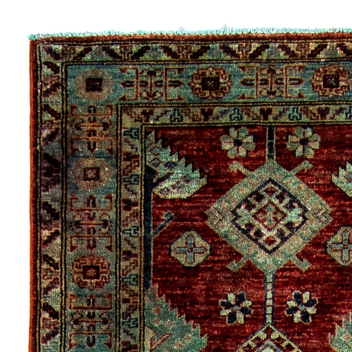 Tapis de couloir Tapis Ziegler - Kazak - 315 x 82 cm - rouge foncé