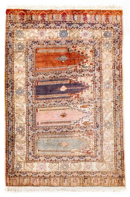 Tapis en soie - Kayseri - 127 x 90 cm - multicolore