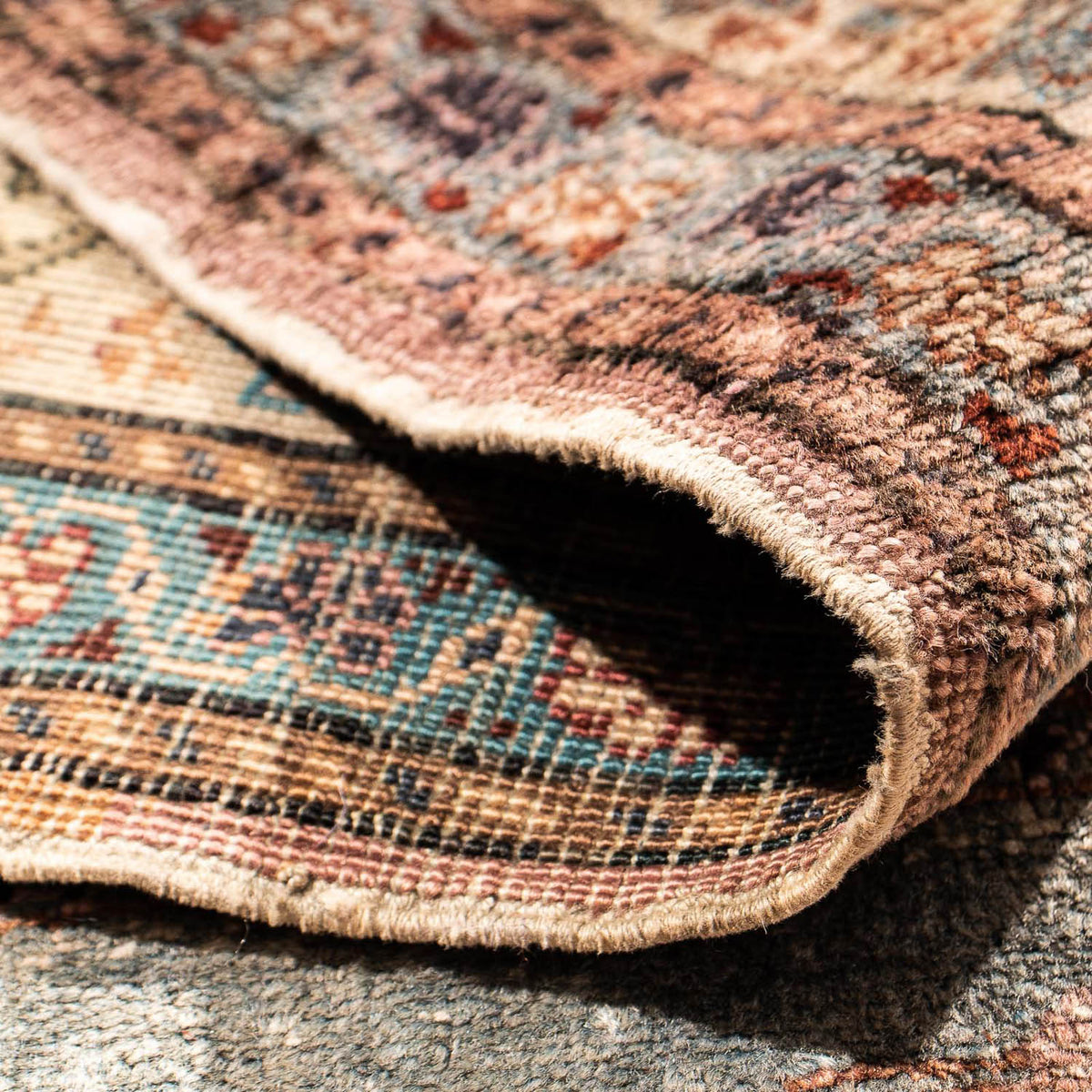 Tapis en soie - Kayseri - 127 x 90 cm - multicolore