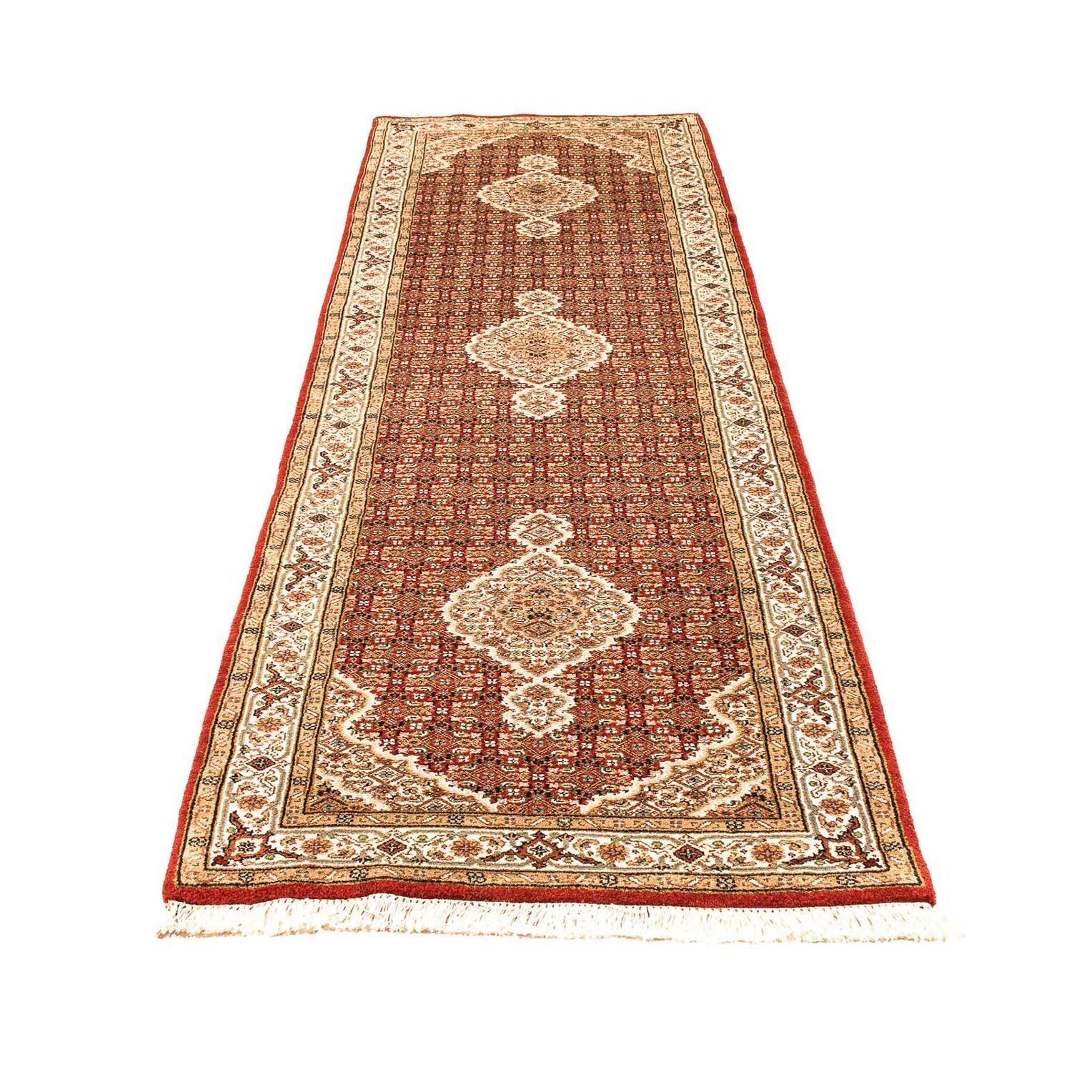 Tapis de couloir Tapis oriental - Tabriz - 296 x 83 cm - rouge foncé