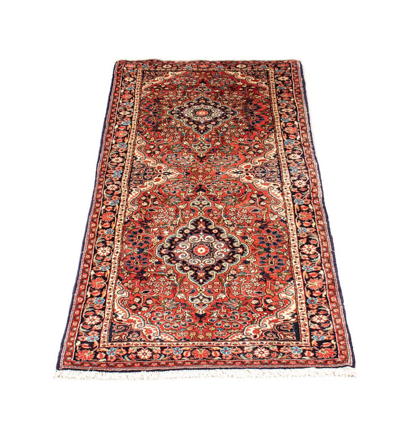 Tapis de couloir Tapis persan - Bidjar - 207 x 77 cm - rouge clair