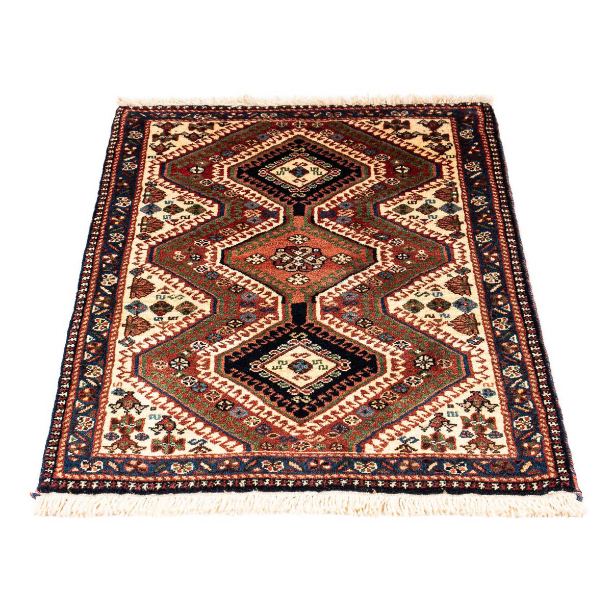 Tapis persan - Nomadic - 101 x 64 cm - marron clair