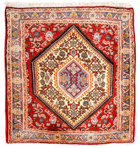 Tapis persan - Bidjar carré  - 85 x 80 cm - rouge