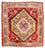 Tapis persan - Bidjar carré  - 85 x 80 cm - rouge