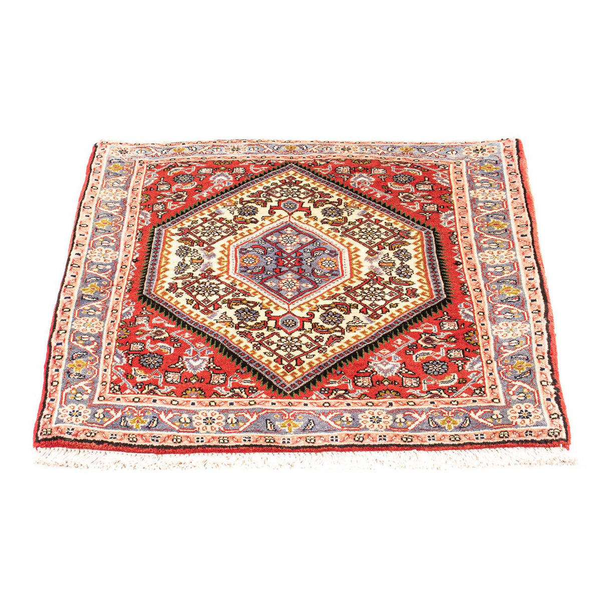 Tapis persan - Bidjar carré  - 85 x 80 cm - rouge