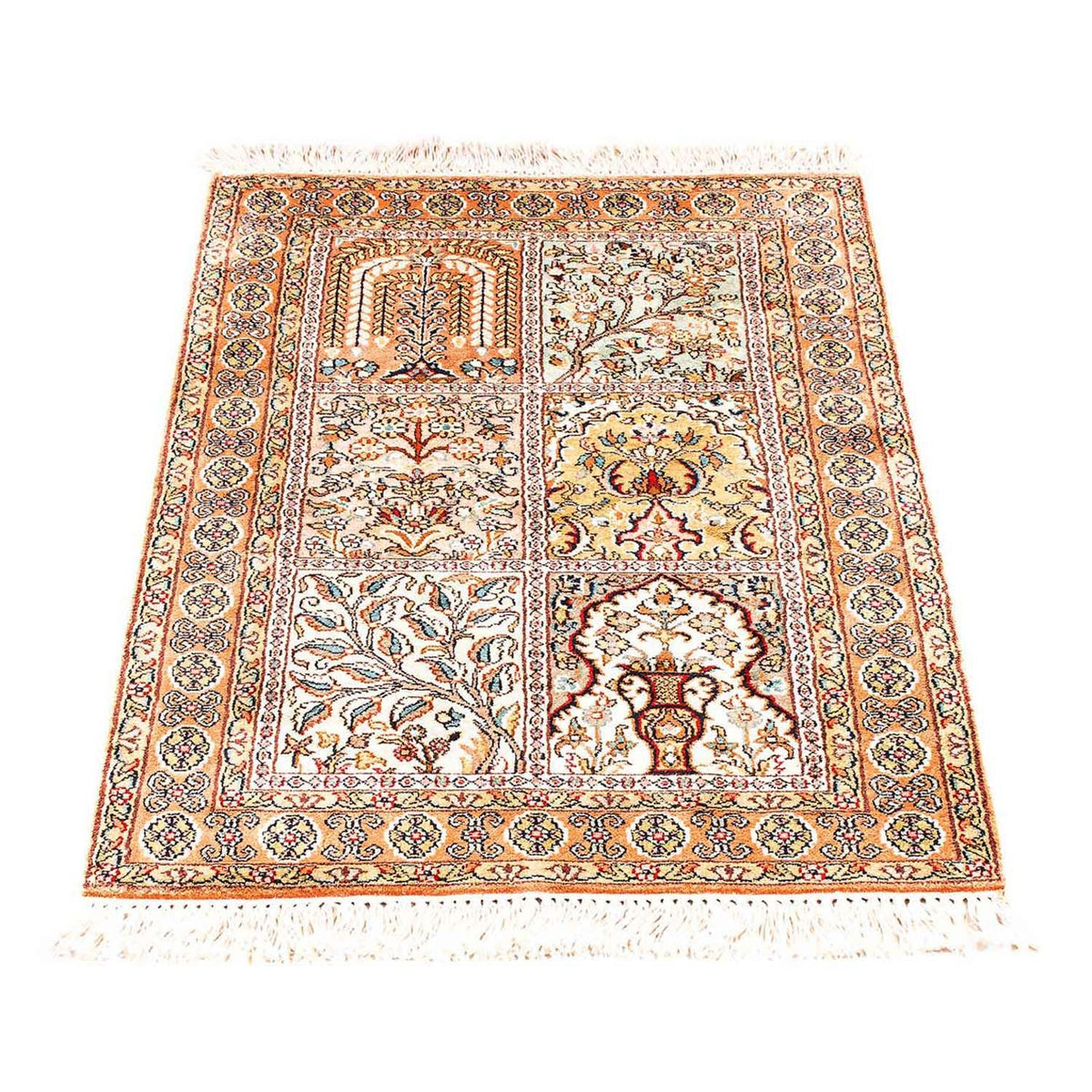 Tapis en soie - Soie du Cachemire - 98 x 60 cm - beige
