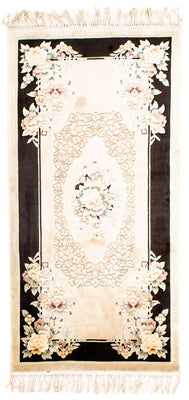 Tapis en soie - Soie chinoise - 138 x 69 cm - beige