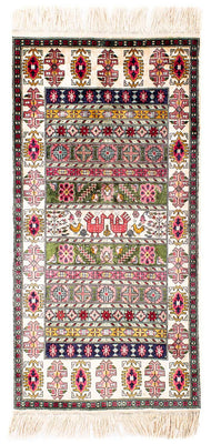 Tapis de couloir Tapis en soie - Kayseri - 156 x 76 cm - multicolore