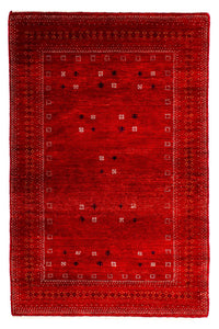 Tapis Gabbeh - Loribaft Persan - 120 x 80 cm - rouge foncé