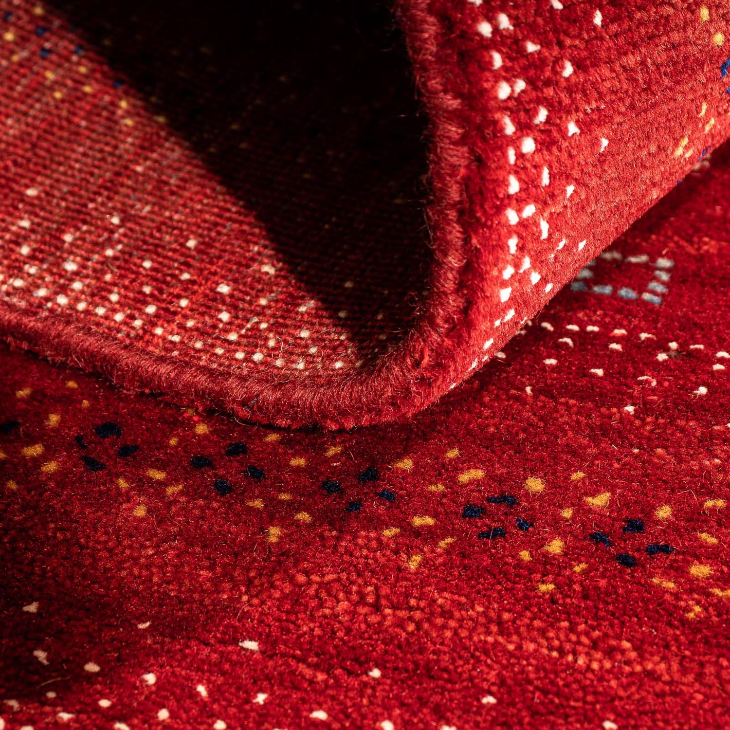 Tapis Gabbeh - Loribaft Persan - 120 x 80 cm - rouge foncé