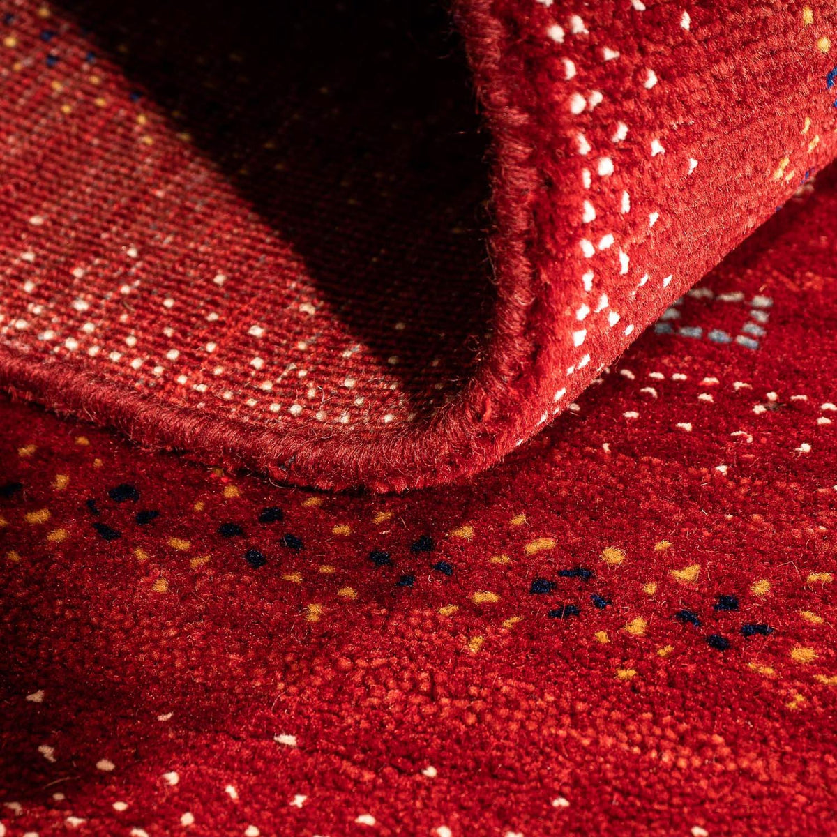 Tapis Gabbeh - Loribaft Persan - 120 x 80 cm - rouge foncé