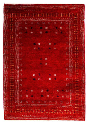 Tapis Gabbeh - Loribaft Persan - 120 x 81 cm - rouge foncé