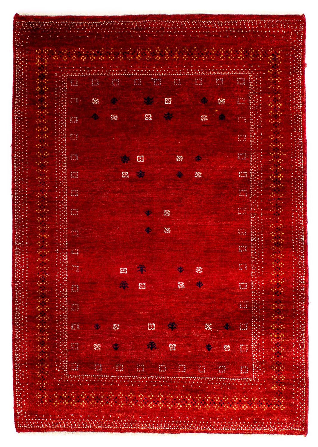 Tapis Gabbeh - Loribaft Persan - 120 x 81 cm - rouge foncé