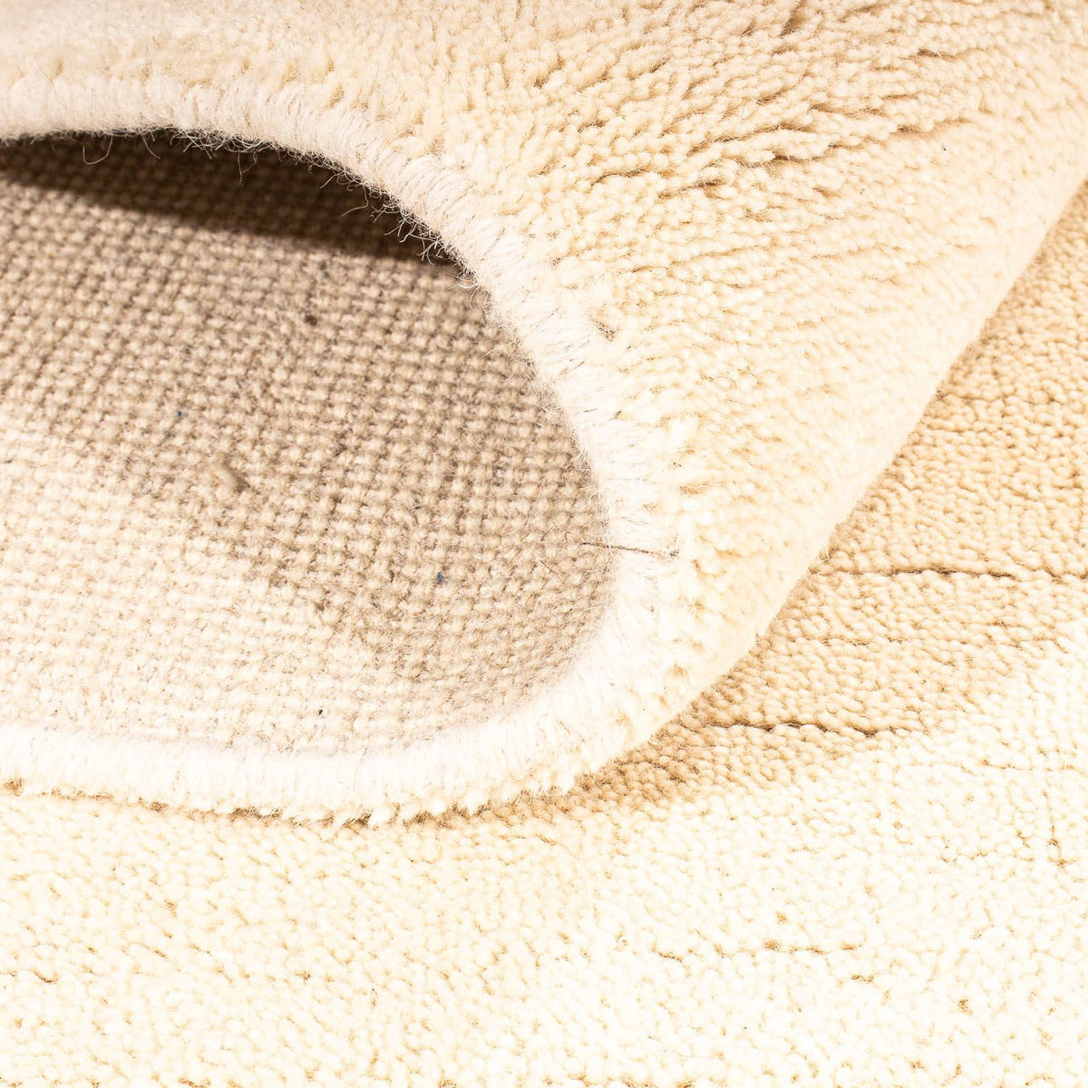 Tapis Gabbeh - Indus carré  - 170 x 170 cm - beige clair