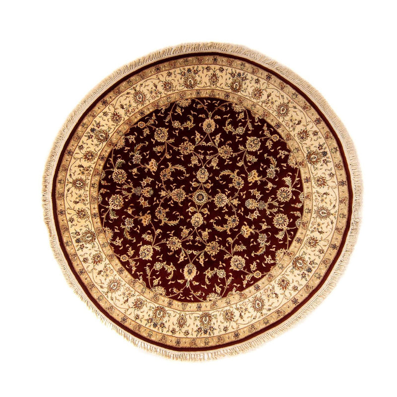 Tapis persan - Tabriz - Royal ronde  - 204 x 204 cm - rouge foncé