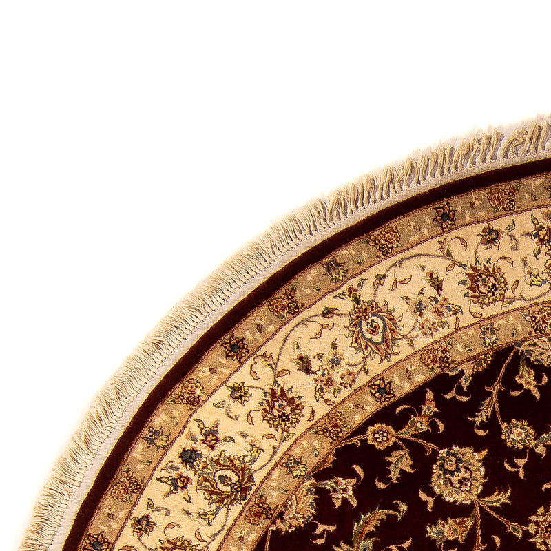 Tapis persan - Tabriz - Royal ronde  - 204 x 204 cm - rouge foncé