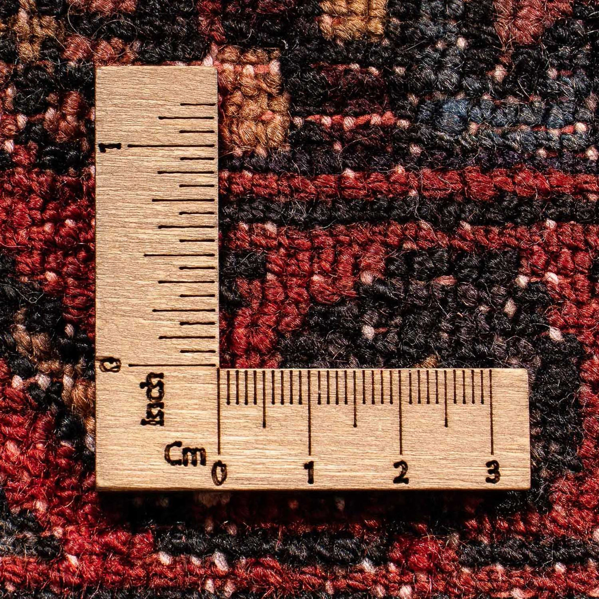 Tapis persan - Nomadic carré  - 92 x 82 cm - rouge foncé