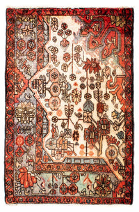 Tapis persan - Nomadic - 131 x 88 cm - beige