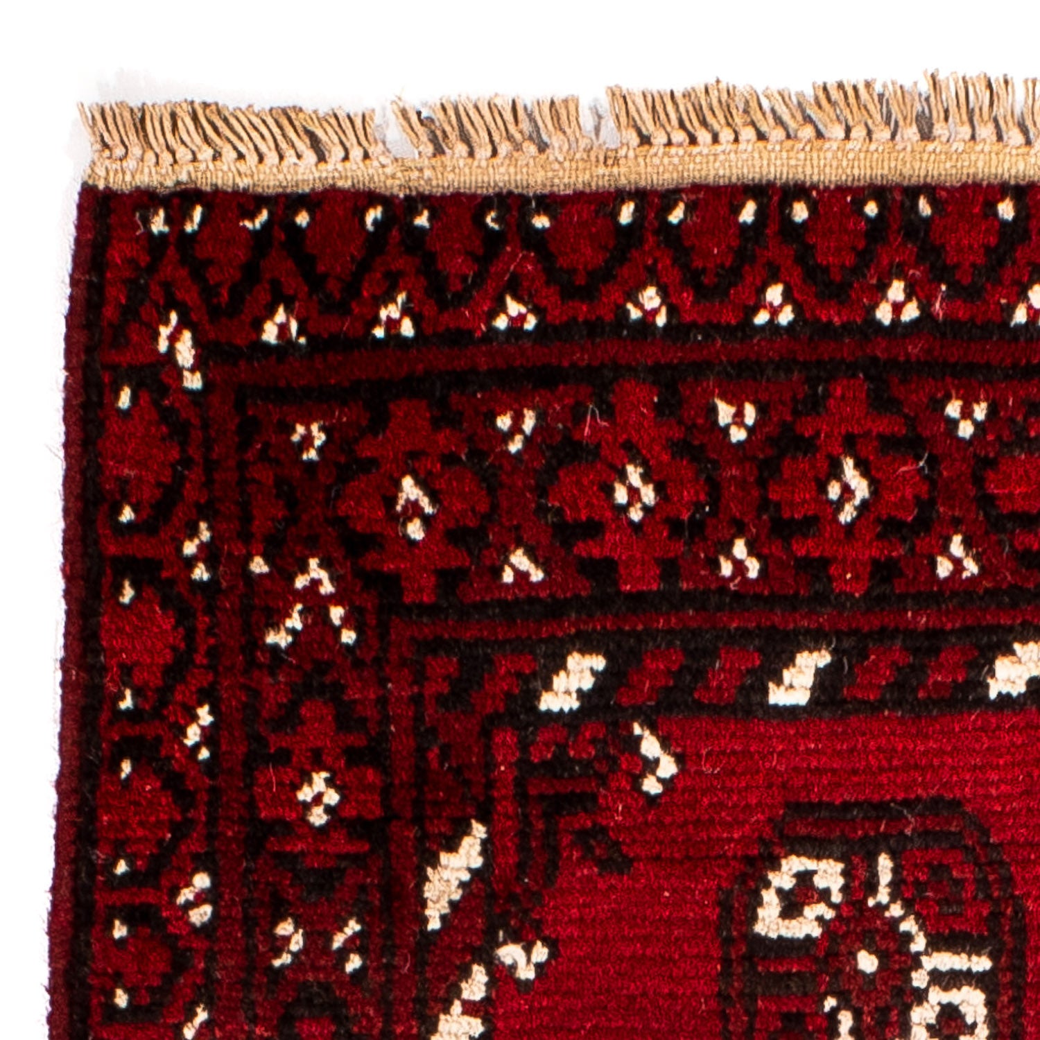 Tapis afghan - Filpa - 90 x 60 cm - rouge foncé