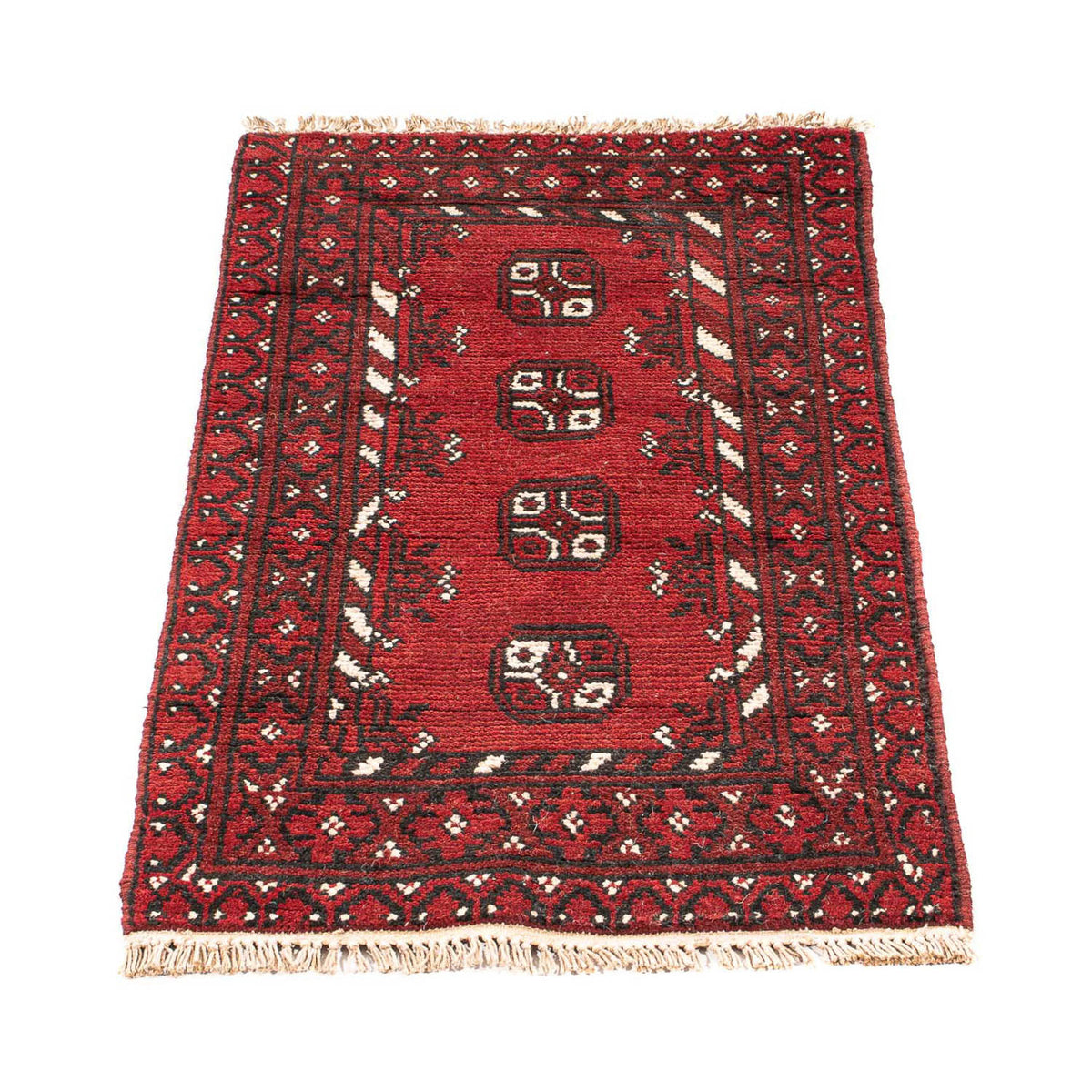 Tapis afghan - Filpa - 90 x 60 cm - rouge foncé